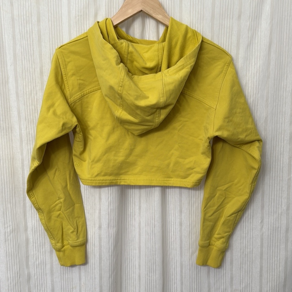 Lululemon All Yours Cropped Hoodie in Soleil - Picture 3 of 5